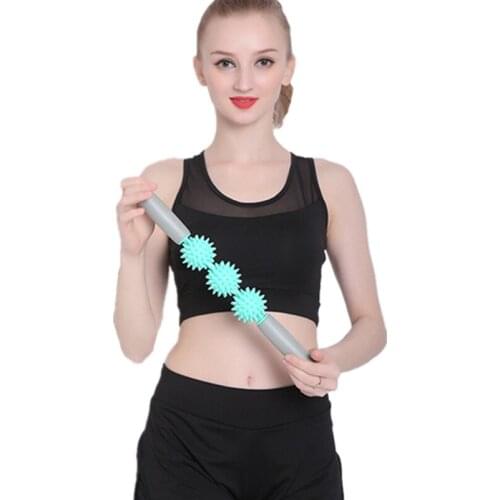 Muscle Massage Sticks Body Massage Roller 3 Trigger Point Spiky Ball Yoga Fitness Anti-Cellulite Relaxation Arm Leg Massager