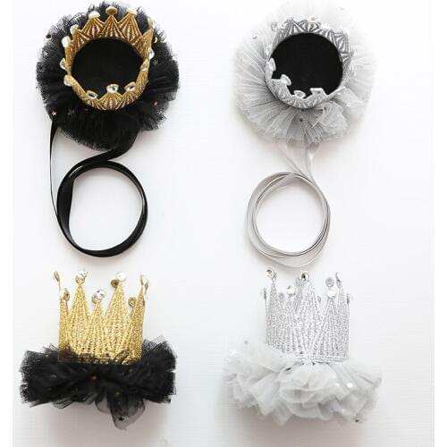 Korea Cute Gold Line Crown Hair Accessories For Girls Hair Clips Cartoon Kids Headband Glitter Hairband Rainbow Child Hairpins