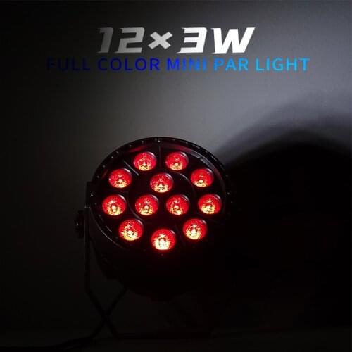 Mini LED Par 12x3W RGB 3 in 1 Stage Light 12*3W Par Led Light With DMX512 Disco DJ Wedding Staining Stage Lighting