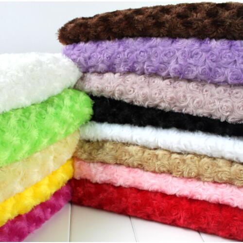 100*150cm Rose velvet PV fabric Rosette swirl minky fabric cuddle velboa 11 colors available free shipping