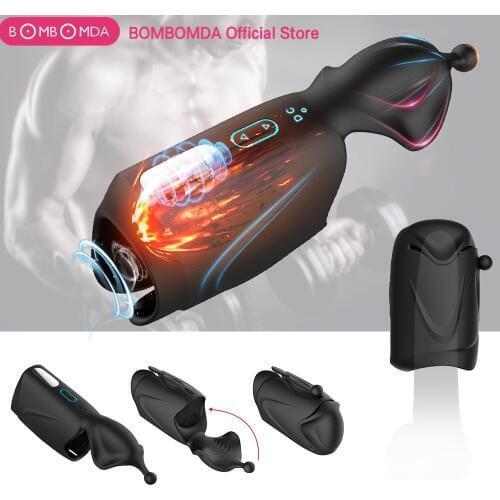 2020 Newest Automatic Glans Vibrator for Men Masturbator Dildo Vibrator Penis Trainer Delay Lasting Trainer Sex Toys for Adults