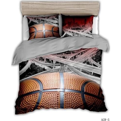 New 2021 Basketball Duvet Cover For Boys Valentines Day Bedding Set Pillowcases Flamingo Unicorn Home Textiles Adult Girls