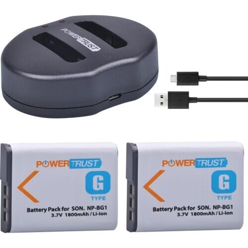 NP-BG1 NP BG1 NPBG1 np bg1 1800mAh Battery akku + USB Dual Charger for Sony HX10 W30 W210 W100 W110 W120 H50 H55 H70 HX9 T20