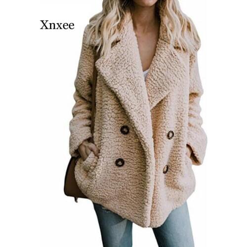 Plush Coat Women Winter Jackets Fluffy Teddy Coat Female Warm Artificial Fleece Winter Clothes 5Xl Plus Size Manteau Femme