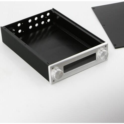 Full Aluminum Preamp Enclosure Amplifier Chassis Mini HiFi AMP Box For JV13 Remote Control Volume Board