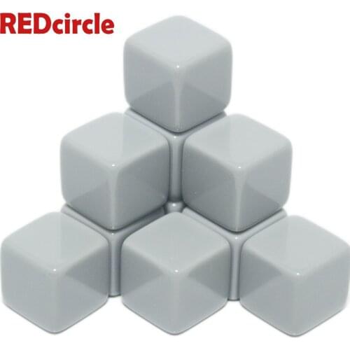 10pcs/set 16mm d6 blank dice smooth surfaces for custom printing or engraving logo red balck Multicolor Blank
