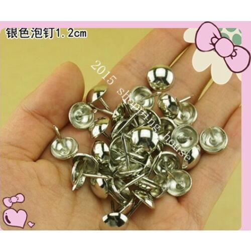 1.2CM SILVER color iron Upholstery Nail Jewelry Box Wall Door Sofa Furniture Decorative Tack Stud Pushpin
