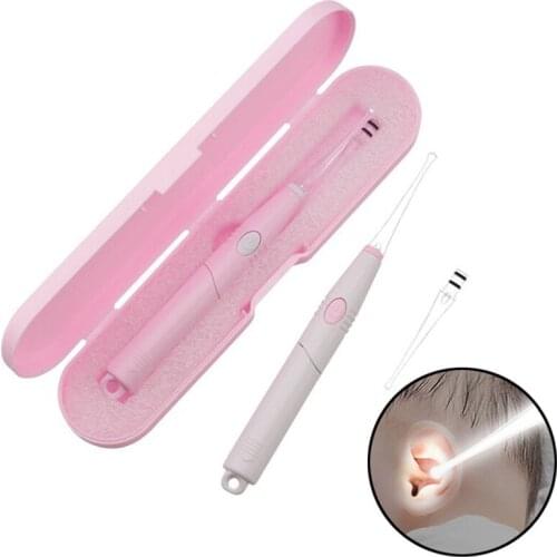 LED FlashLight Earpick Ear Cleaner Ear Wax Removal Tool Endoscope Penlight Spoon Cleaning Ear Curette Light Spoon