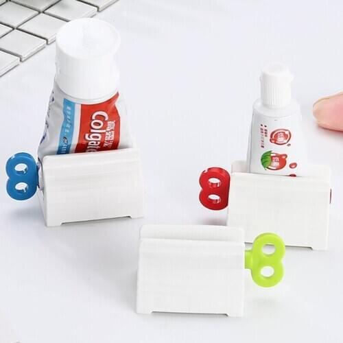 Convenient Toothpaste Rolling Tube Toothpaste Squeezer Stand Holder Bathroom Accessories