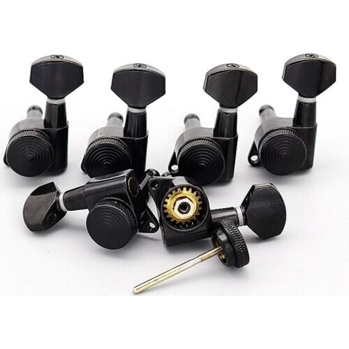 Wilkinson 6L Black Left Hand Guitar Locking Tuners JN-07 SP Lock fit LP SG Tele