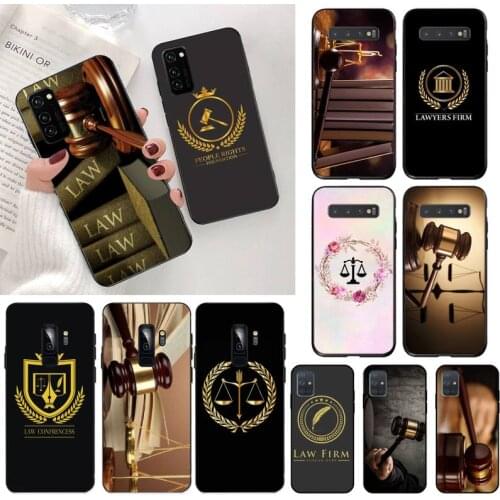 YJZFDYRM Law Student Lawyer Judge Soft Phone Cover for Samsung S20 plus Ultra S6 S7 edge S8 S9 plus S10 5G lite 2020
