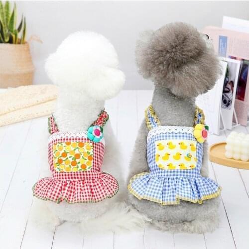 Pet skirt dog skirt cute suspender skirt dog clothes spring and summer thin pet skirt clothes small and medium-sized dogs