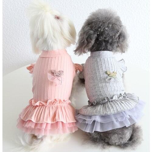Cat Dog Winter Dress Doggie Puppy Small Dog Costume Chihuahua Yorkshire Bichon Pomeranian Maltese Clothes Pet Clothing SKirt New