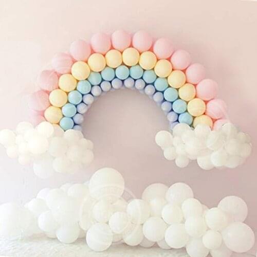 1Set Rainbow Balloon Garland Arch Kit Macaron Latex Balloon Anniversary Baby Shower Birthday Party Background Decoration Global