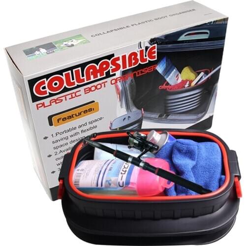 18L Folding Trash Can Retractable Storage Box Folding Box Storage Bucket Outdoor Folding Container