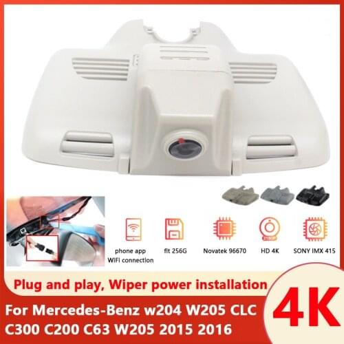 4K Easy Installation Car DVR Wifi Dash Camera Video Recorder camera For Mercedes-Benz w204 W205 CLC C300 C200 C63 W205 2015 2016
