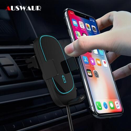 Infared Car QI Wireless Charger Air Vent for iPhone 11 Pro Max Samsung S10 Huawei P30 Pro 10W 15W Wireless Car Charger Car Mount
