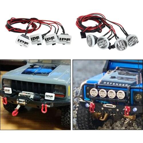 Car LED Lamp Roof Light Bright Search Light 1 Set for 1/10 RC Crawler Traxxas TRX-4 TRX6 Axial SCX10 90046 D90 CC01 MST