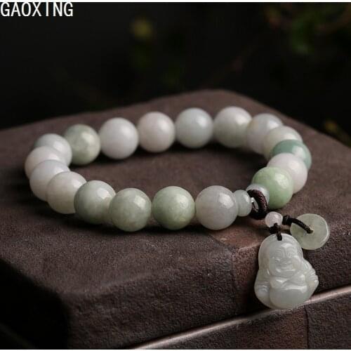 Natural Jade Jewelry 10mm Girls Fashion Bracelet Lucky Fortune Safe Transfer Health Bracelet Jewelry
