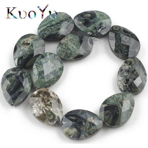 13X18mm Natural Stone Green Malachite Kambaba Beads Loose Water droplets Shape Beads For Jewelry Making DIY Bracelet Accessories