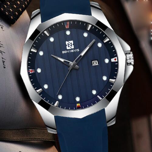 BEN NEVIS Fashion Sport Quartz Clock Mens Watches Relojes Watch Men Top Brand Luxury Business Waterproof Watch Relogio Masculino