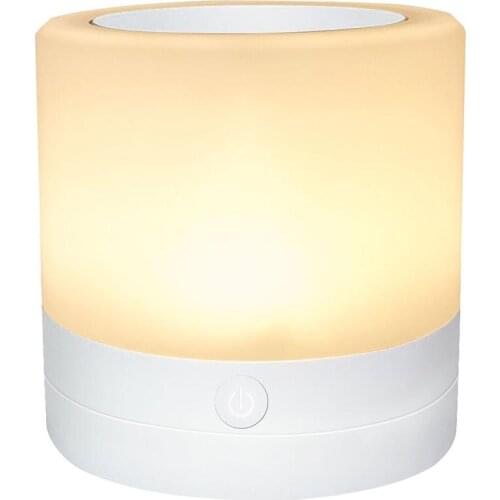 Cylindrical LED Night Lamp Creative Bedside Bedroom Home Portable 7 Colors Light Decorative Ornament Energy Save Lighting