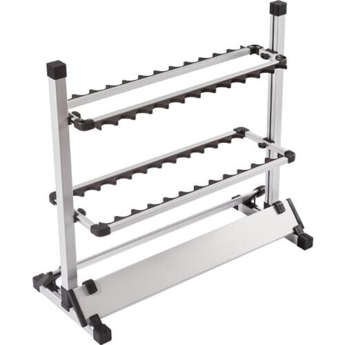 Aluminum Alloy Fishing Rods Display Rack Rod Holder 24 Storage Shelf Bracket Stand Supporting Fixed Frame Fishing Tackle Tools