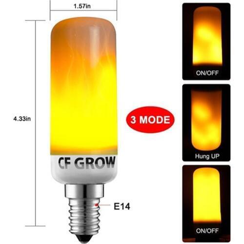 E26 E27 LED Flame Effect Fire Light Bulb SMD2835 Flickering Emulation 1&4 Modes LED Flame Lamp E14 1200K~1400K AC85V~265V