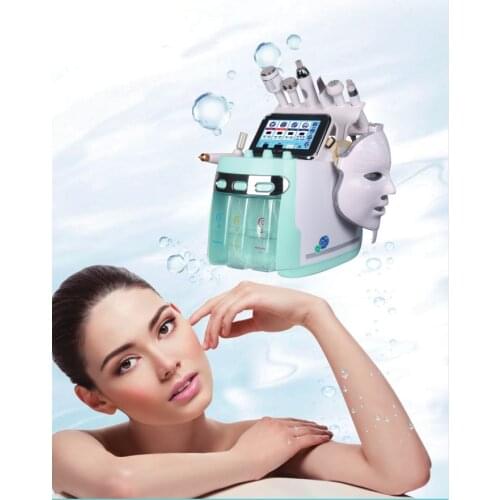 Hydrafacial Machine Oxygen Water Dermebrasion Aqua Peel Skin Rejuvenation Beauty Tools With LED Facial Mask Microneedle
