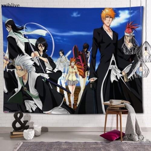 Custom Tapestry Anime Shinigami Printed Large Wall Tapestries Hippie Wall Hanging Bohemian Wall Art Decoration Room Decor