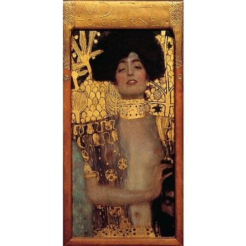 Oil Painting Reproduction on Linen Canvas,Judith I by gustav klimt,100% handmade, Fast Free Shipping,Museam Quality