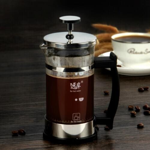 French Press Coffee Pot Tools Tea Filter Stainless Glass Household Hand Cafetera Cafe Turkish Cofe Teapot Brew Kettle