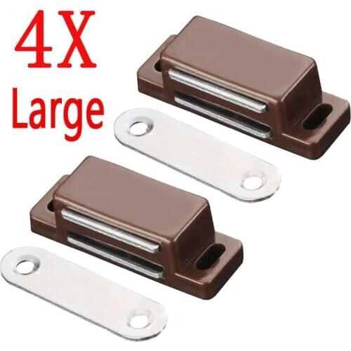 Myhomera 4 Sets Strong Large Door Magnetic Closer Cabinet Door Catch Latch Magnet Suction Silence Non-flapping Cupboard Wardrobe