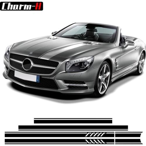 Cay Styling Edition 1 Stripes Decal for Mercedes Benz SL Class R230 R231 SL500 SL350 AMG Door Side Skirt Sticker Accessories