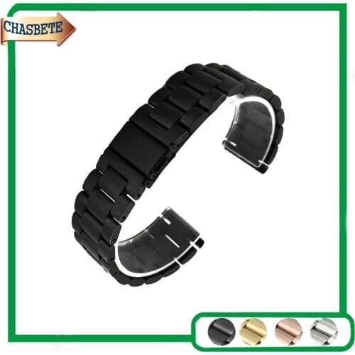 Stainless Steel Watch Band for Panerai Luminor Radiomir 22mm 24mm 26mm Men Women Metal Strap Belt Wrist Loop Bracelet Black