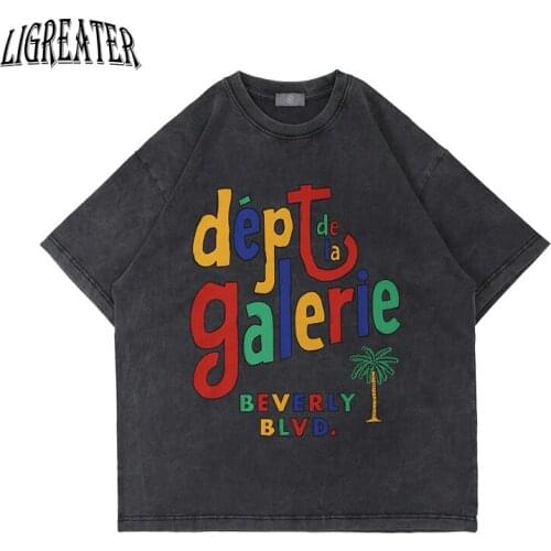 Newest Summer Cotton T-shirt Creative Letter Foam Printed Tshirt Hip Hop Harajuku T Shirt Washable Loose Short Sleeve Tops Tees