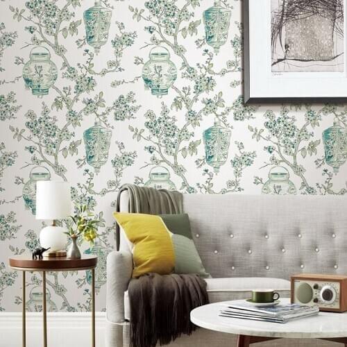 Wallpaper for walls 3 d pastoral wallpaper living room bedroom TV background wall tree flowers and birds wall paper Beibehang