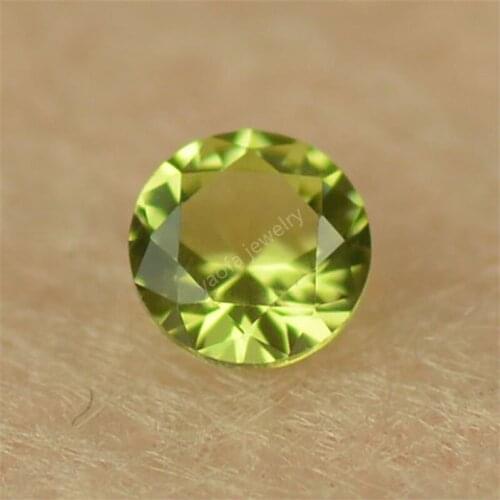 Sale 1000pcs/Lot 5A 0.8-6.0mm Olive Green Color Nano Stone Round Shape Brilliant Cut Synthetic Nano Gems For Wax Setting