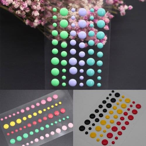 Self Adhesive Office School Supplies Scrapbooking DIY Crafts Sprinkles Enamel Dots Resin Sticker Card Making Decor Photo Album