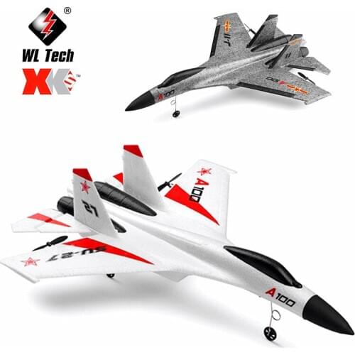 Wltoys XK RC Plane 2.4G A100-SU27 340mm 3CH Airplane Fixed Wing Planes Outdoor RC Toys Flying Remote Control Plane Children Gift