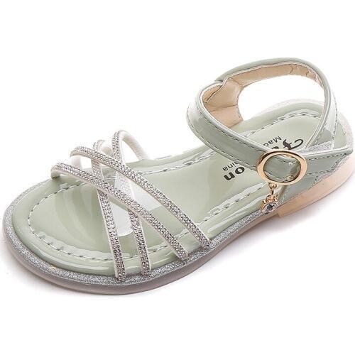 Kids Girls Sandals Summer Shoes Fashion Rhinestone Princess Sandals Low Heels Soft Sole Children Girl Shoes sandalias niña