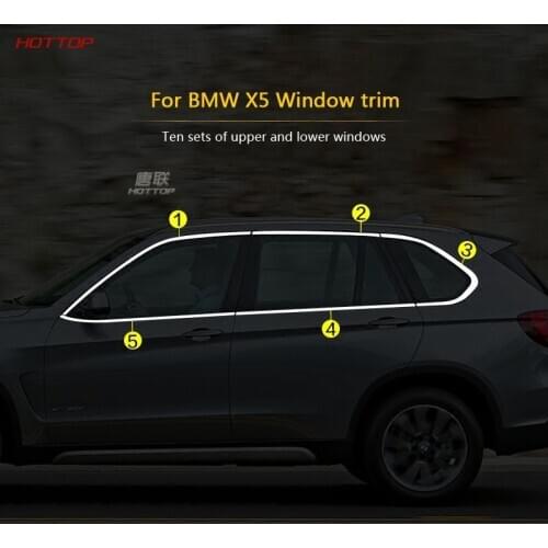 Stainless Steel Sliver Window Frame Trims For BMW X5 2008-2013