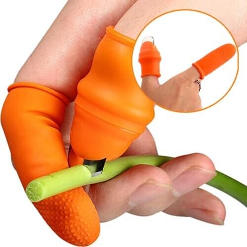 Silicone Thumb Knife Finger Protector Vegetable Harvesting Plant Blade Scissors Cutting Rings Garden Gloves Kitchen Tools 20Jly