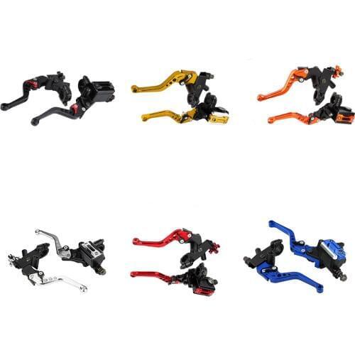 1 Pair Replacement for Honda Yamaha Brake Clutch Pump Lever Motorcycle Hydraulic Master Cylinder 7/8inch 12.7mm CNC