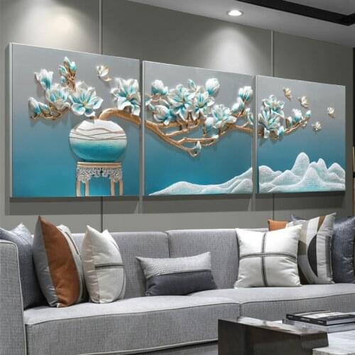 Modern Minimalist Three-dimensional Embossed Murals Living Room Decoration Painting Atmospheric Landscape Painting