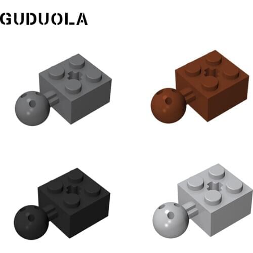 Guduola Special Bricks 57909 Brick 2x2 with Ball Joint and Axlehole with Holes in Ball MOC Building Block 25pcs/LOT