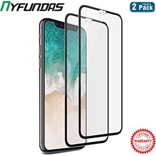 2PCS 9H HD Tempered Glass Screen Protector Protection Film For Iphone 11 Pro Max XS MAX XR 8 7 6 6S Plus X 5D Cover Verre Tremp