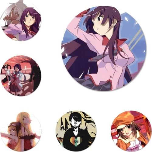 Monogatari Anime Icons Pins Badge Decoration Brooches Metal Badges For Clothes Backpack Decoration