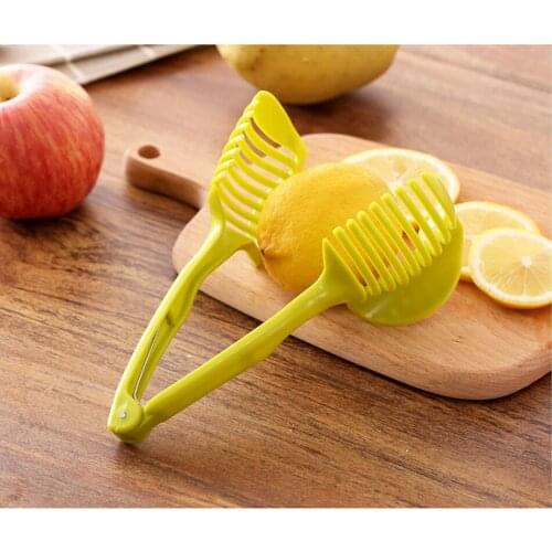 1PCS Multifunctional Potato Tomato Plastic Slicer Cutter Fruit Lemon Cutting Holder Slice Assistant Tools Kitchen Accessories