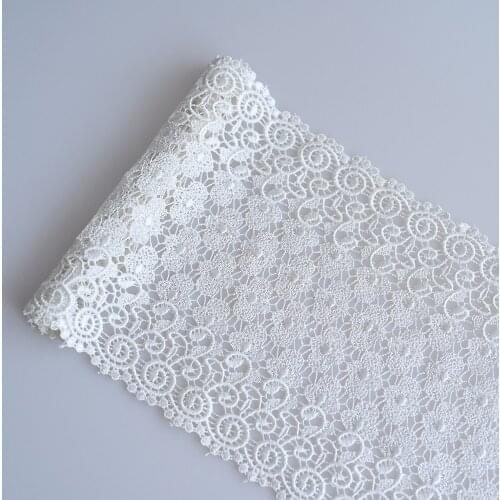 Cusack 1 yard 21 cm Off White Lace Trim Ribbon for Home Textiles Table Runner Garment Trimming Sewing Accessories Lace Fabric